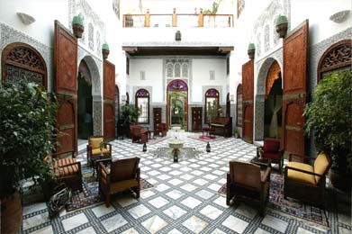 F�s, Andalusische patio Dar Al Andalous